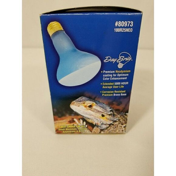 Day Brite 100W R25 Frost Neodymium Reptile Pet Full Spectrum Light Bulb, NIB - Picture 4 of 8